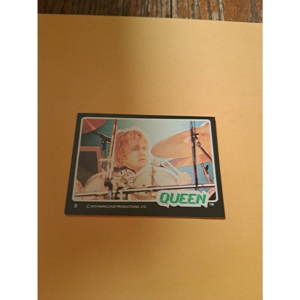 Vintage 1979 Rain Cloud Productions Queen Trading Card #2 Rock Band Memorabilia